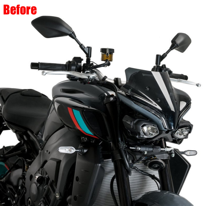 Подходит для Yamaha MT-10 SP 22-24 Модификация модификации модификации для поднятия лобового стекла переднего ветрового стекла
