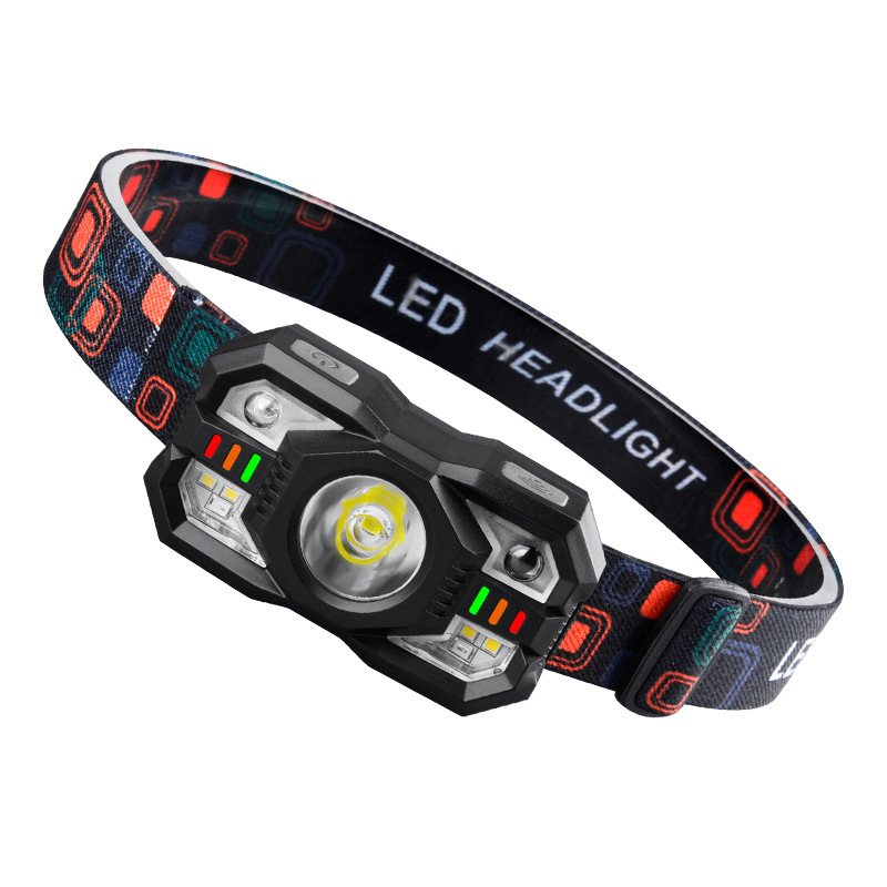 New LED Long Range Headlamp USB Charging Outdoor Night Fishing Headlamp Long Range Exploration Light Cycling Headwear