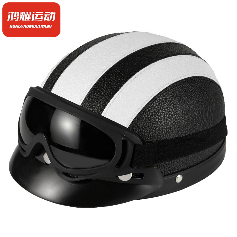 Half Helmet Summer Retro Lightweight Cycling Scoop Helmet Prince Bicycle Four Seasons Half Helmet Grey Breathable Men's and Women's Cycling Helmets