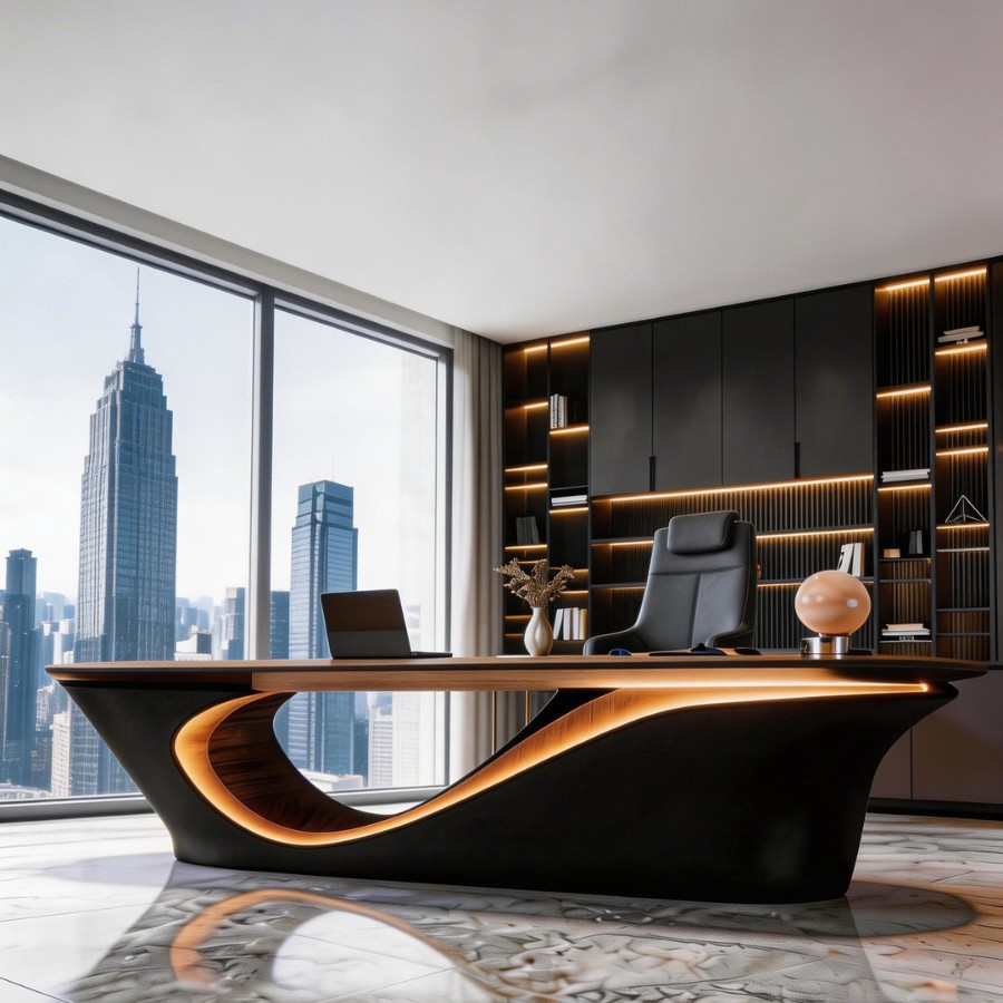 Bentley Series Light Luxury Chairman's Office Boss Desk Large Class Desk Office Desk Single Person Commercial Computer Desk President