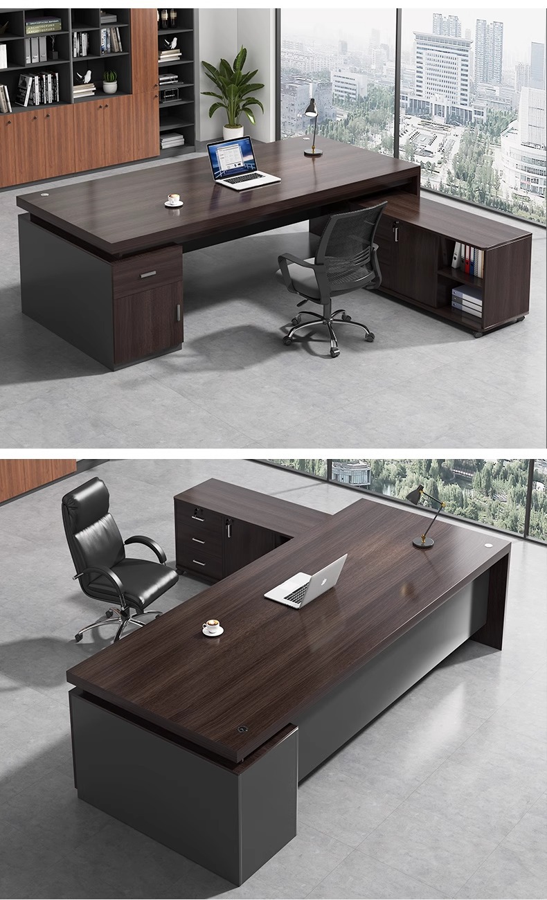 Office desk, boss's desk, office desk and chair combination, simple and modern, employee seat, single or double person, computer desk, workbench