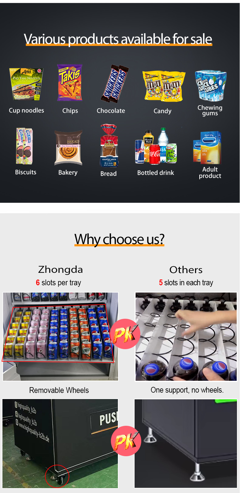 Export vending machine with 24-hour cooling, beverage vending machine, snack vending machine, self-service vending machine