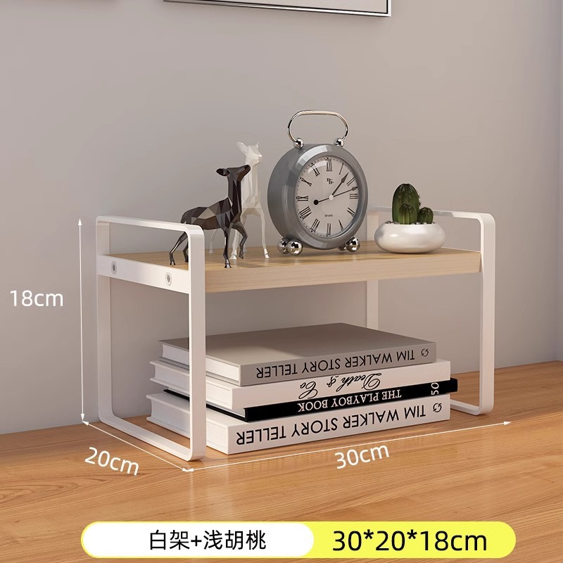 Desktop storage rack, multi-layer desk storage rack, office desk, layered rack, wrought iron student dormitory desk, small bookshelf on the table