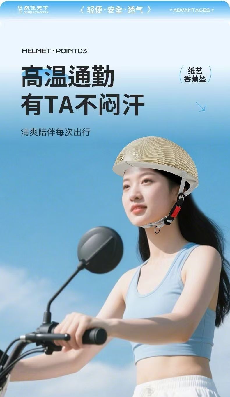 Manufacturer's direct supply of paper folding helmets, lightweight protective bicycle helmets, wholesale, environmentally friendly and breathable