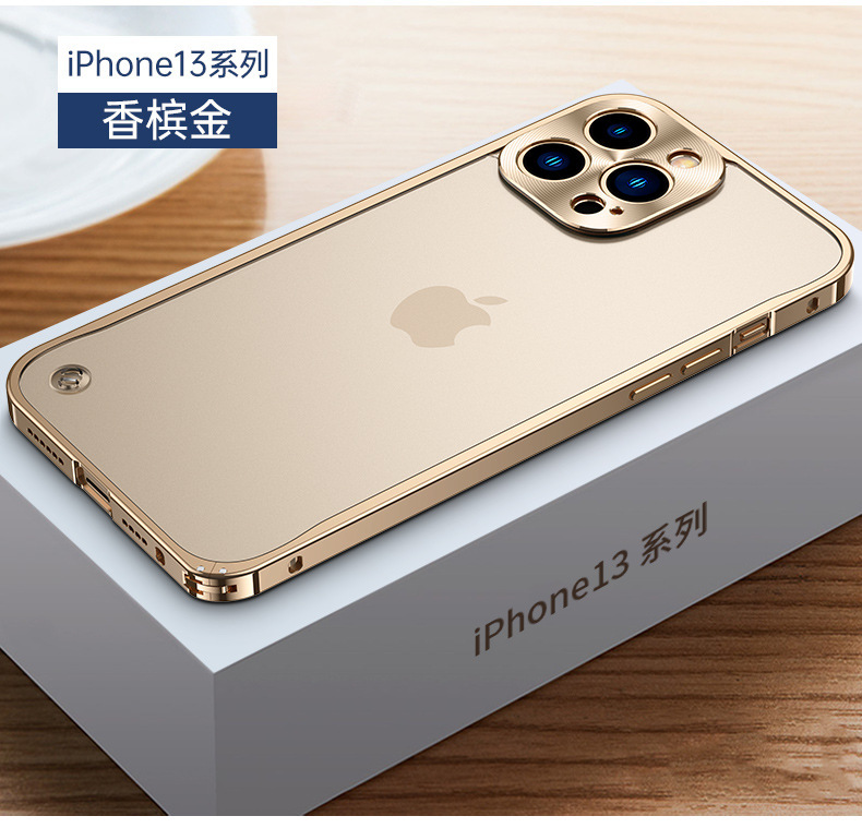 Suitable for Apple 17 phone case magnetic suction iPhone 16 metal border lens frosted transparent seahorse buckle protective cover