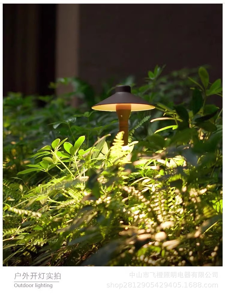 Small courtyard landscaping, outdoor mushroom lights, solar courtyard lights, villa lawn lights, garden lights, decorative atmosphere lights