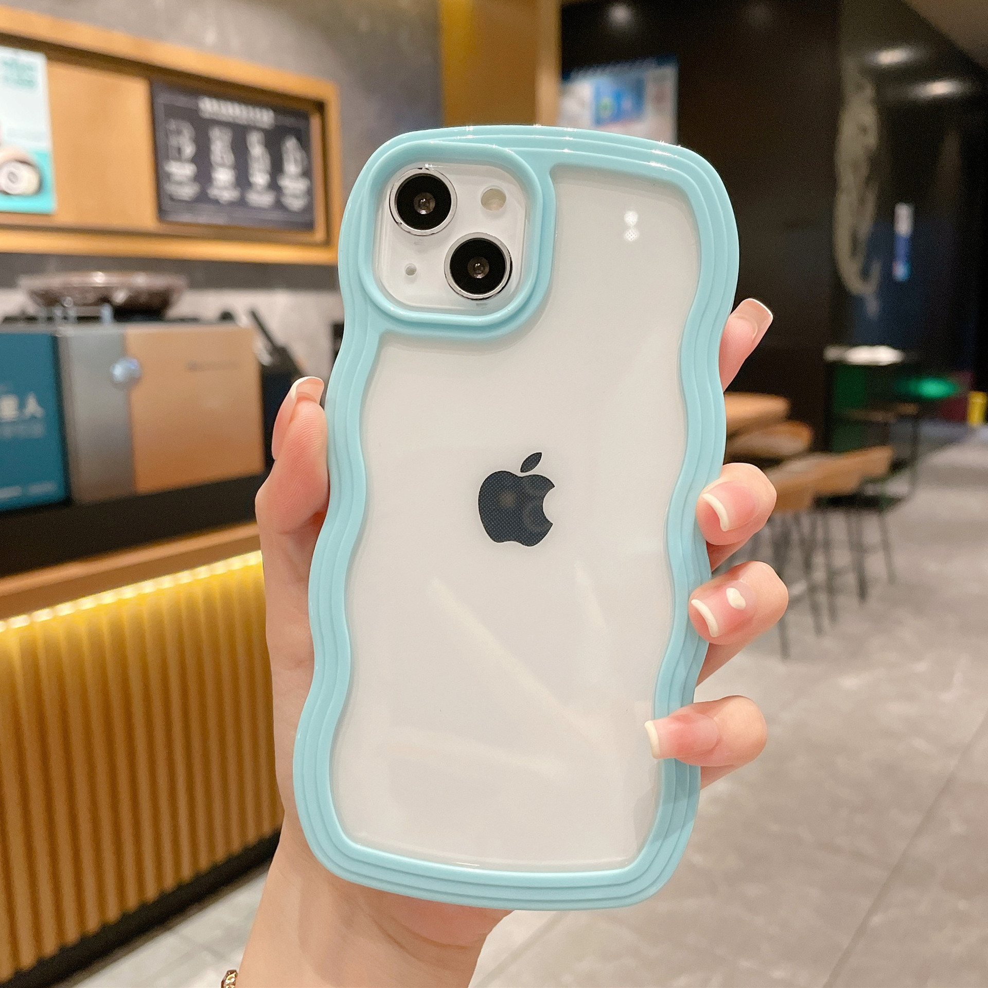 适用iPhone17pro max苹果16手机壳新款糖果色边框15/13二合一波浪