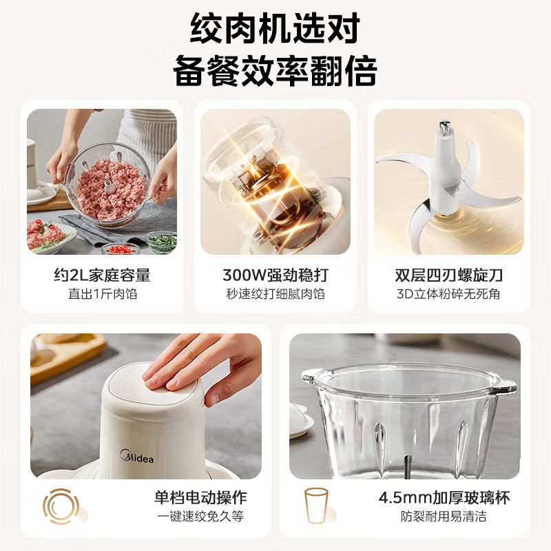 Мясорубка электрическая Midea MJ-JC001 2л