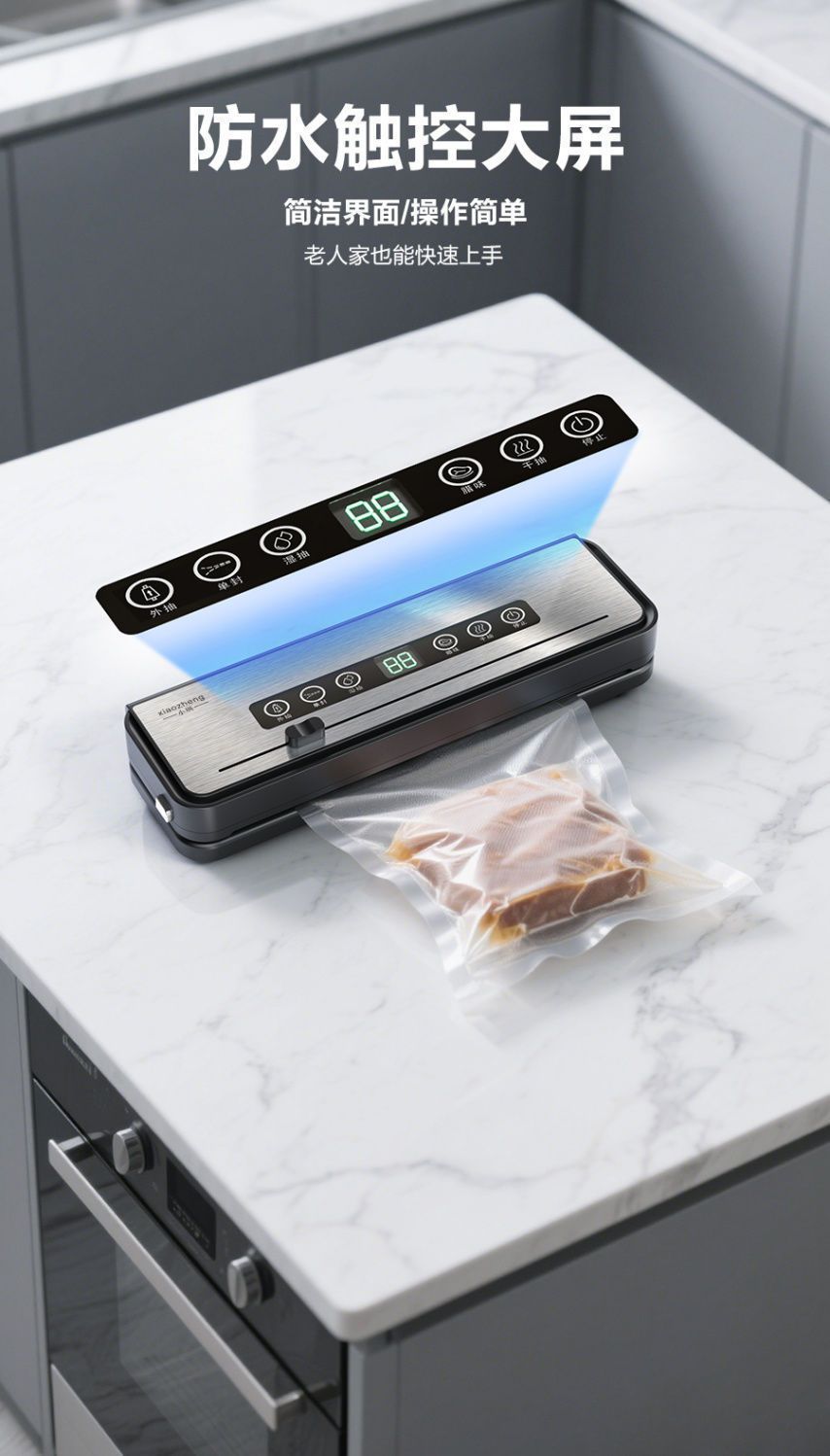 Imported stainless steel sterilization fully automatic vacuum sealing machine from Japan for freshness preservation, household food packaging sealing and plastic sealing machine