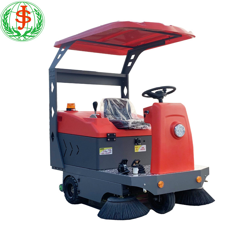 Electric sweeping machine Shanjie T5 driving sweeping machine factory workshop sweeping car road deciduous garage community