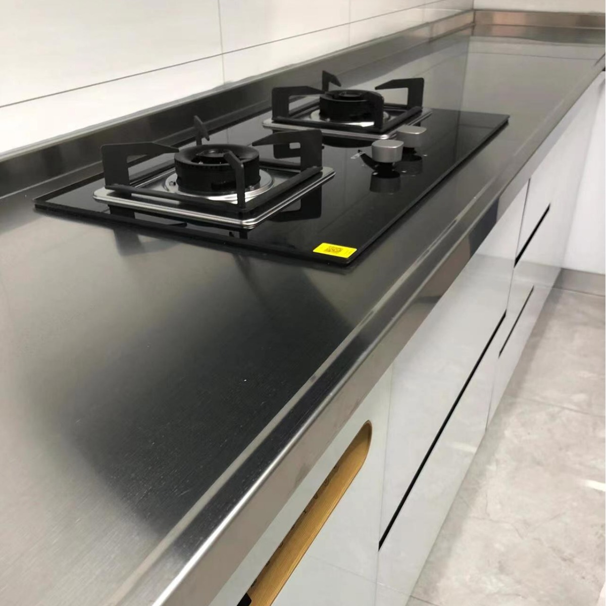Full stainless steel cabinet customization, overall 304 countertop customization, stove cabinet kitchen integration, whole house customization factory