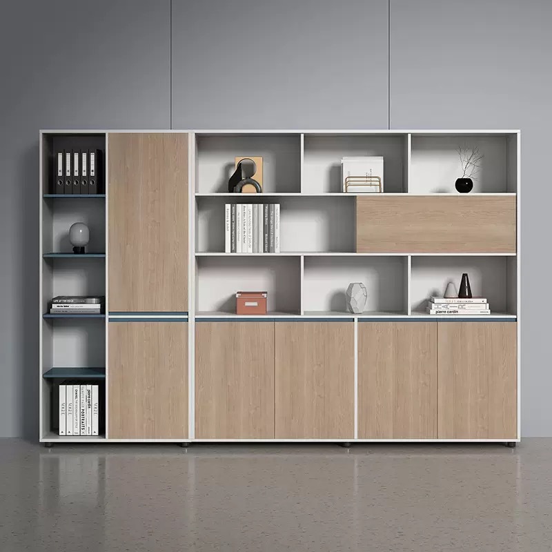 Modern minimalist home study, office desk, boss's office, large shift desk, manager's combination office space