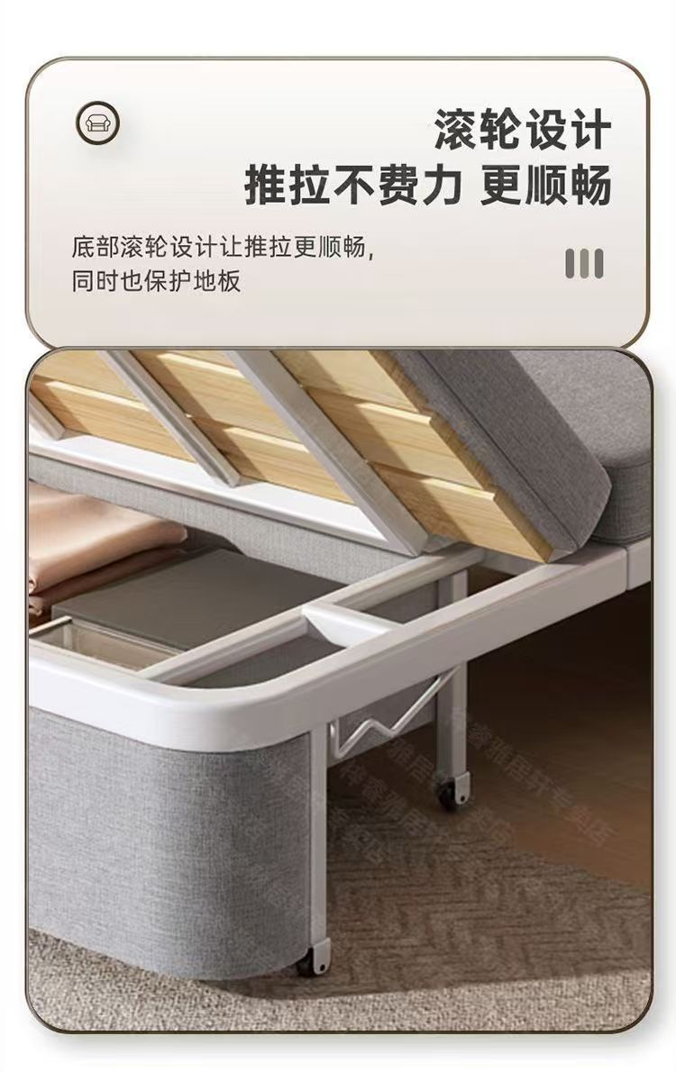 Internet celebrity popular item, detachable and washable imitation cotton linen sofa bed, living room balcony dual-use leisure sofa bed, multifunctional folding sofa bed