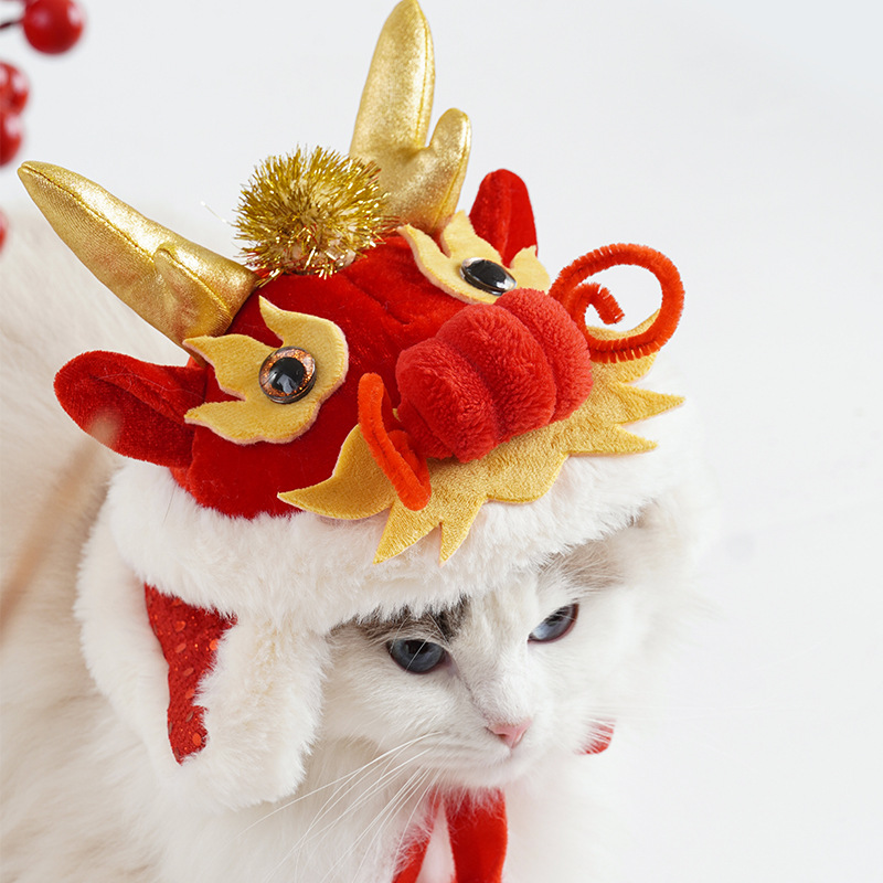 Новогодний лев шляпа Mizuzai Pet Produce Новый год