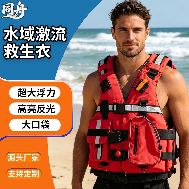 Water rapids life jacket, high buoyancy rescue vest, buoyancy vest vest, vest, heavy life jacket