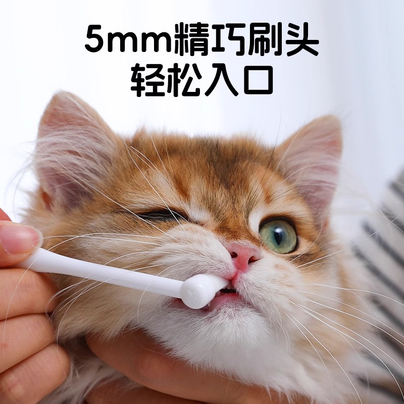 Кошка, преданная зубной щеткой для домашних животных, котенок котенок собака плюшевая дезодорант маленький собачий зубной зубной зубной артефакт