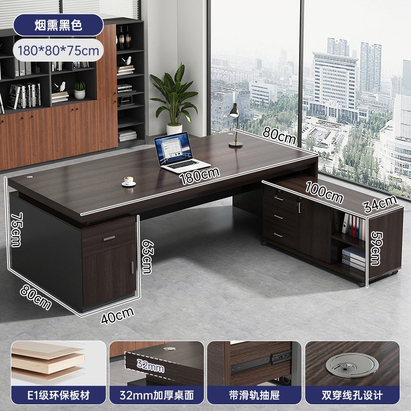 Office desk, desktop, home, simple computer, desk and chair combination, office, single person, simple writing desk, large desk, desk