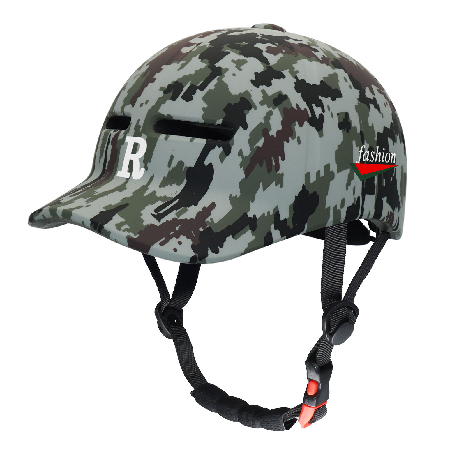 One piece molded duckbill cap, bicycle riding, commuting, all season electric bike, helmet, skateboard, roller skating, baseball