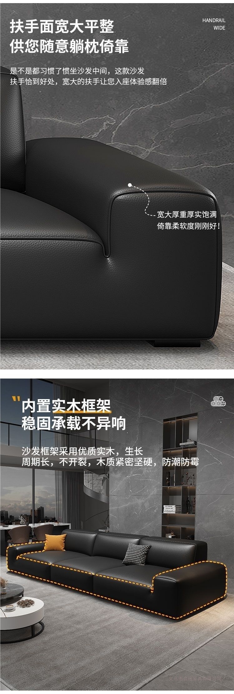 Диван-модуль из натуральной кожи Qijue Furniture модель 7666165569569