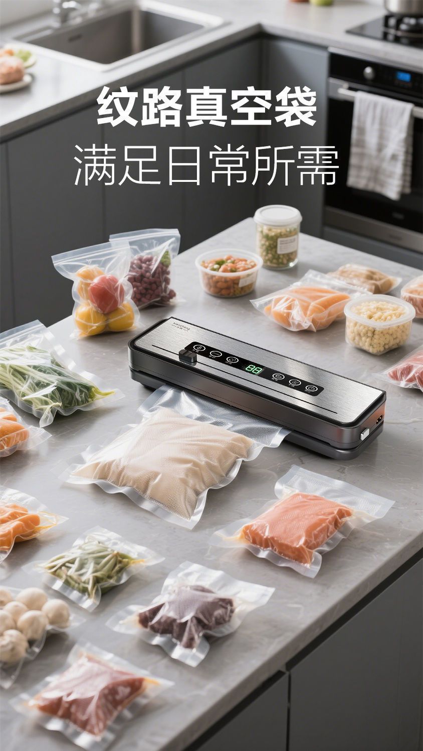 Imported stainless steel sterilization fully automatic vacuum sealing machine from Japan for freshness preservation, household food packaging sealing and plastic sealing machine