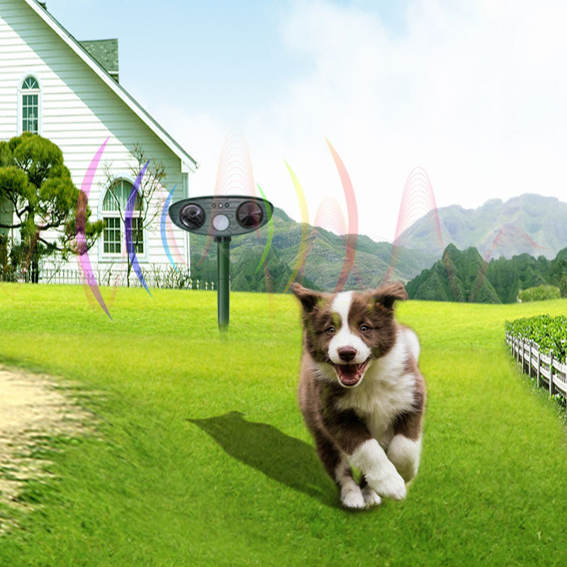 Multi functional outdoor solar ultrasonic animal repellent, mouse repellent, bird repellent, cat and dog repellent