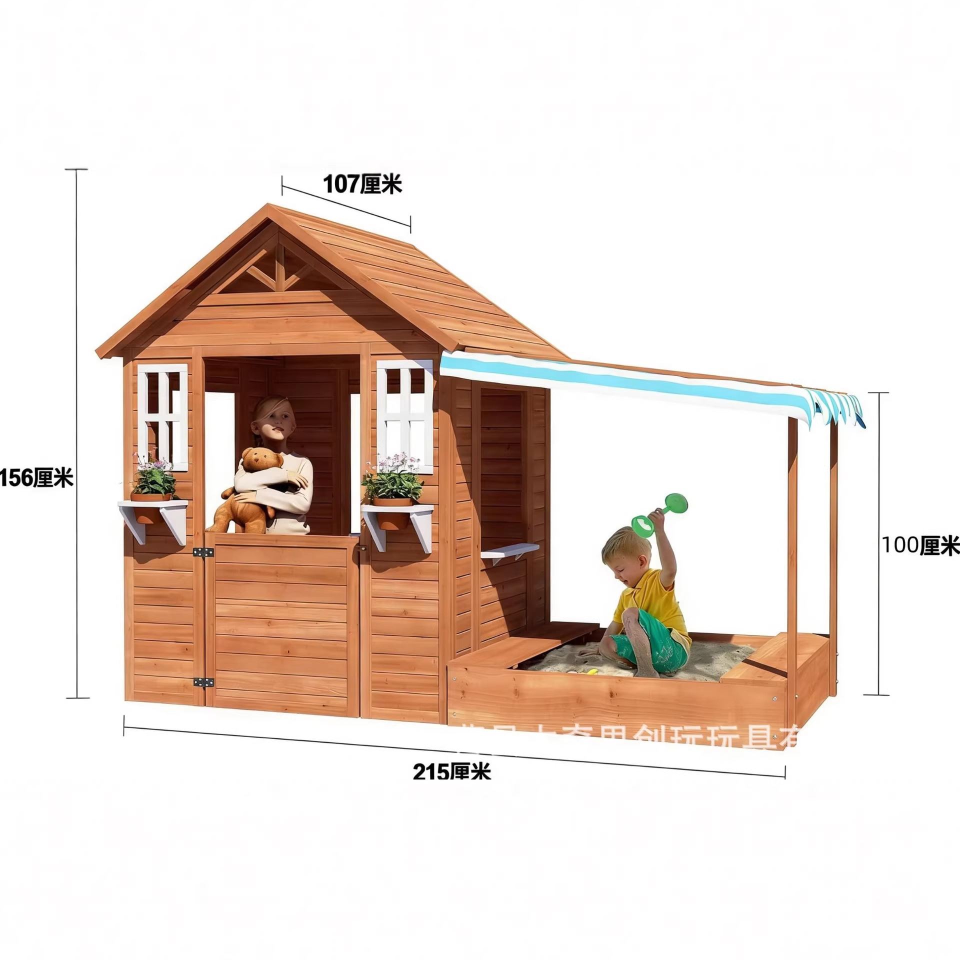 Outdoor children's toy house, game room, tool room, garden, outdoor treehouse, playhouse, mobile cabin, cross-border customization