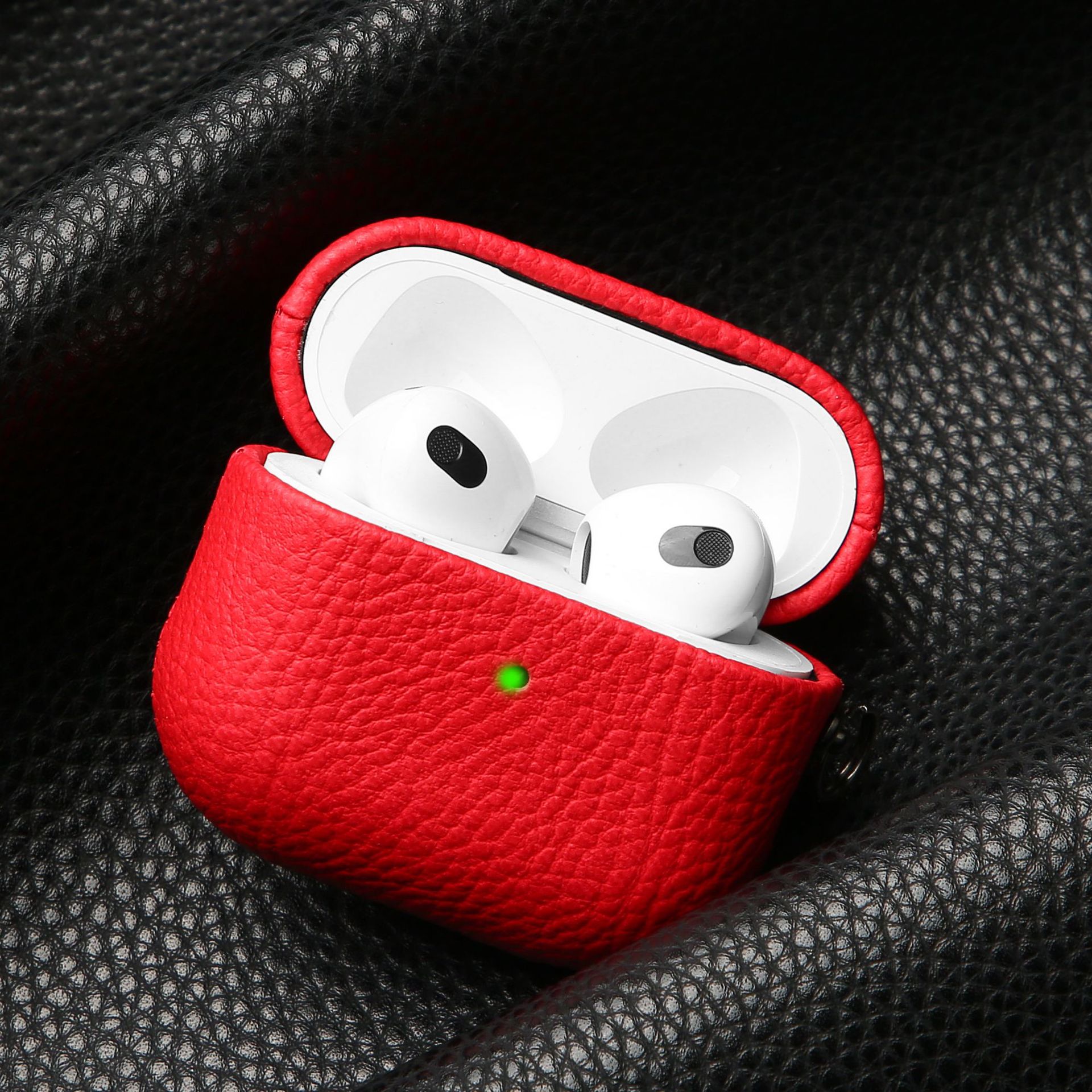 Suitable for Apple Airpodspro3 Bluetooth earphone protective case Airpodspro2 lychee pattern protective case