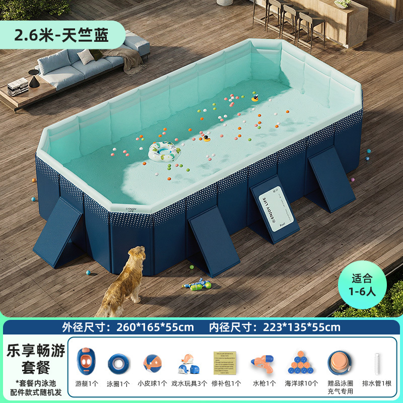 Cross border swimming pool, thickened wear-resistant inflatable swimming pool, outdoor non foldable play pool, children's home pool, beach