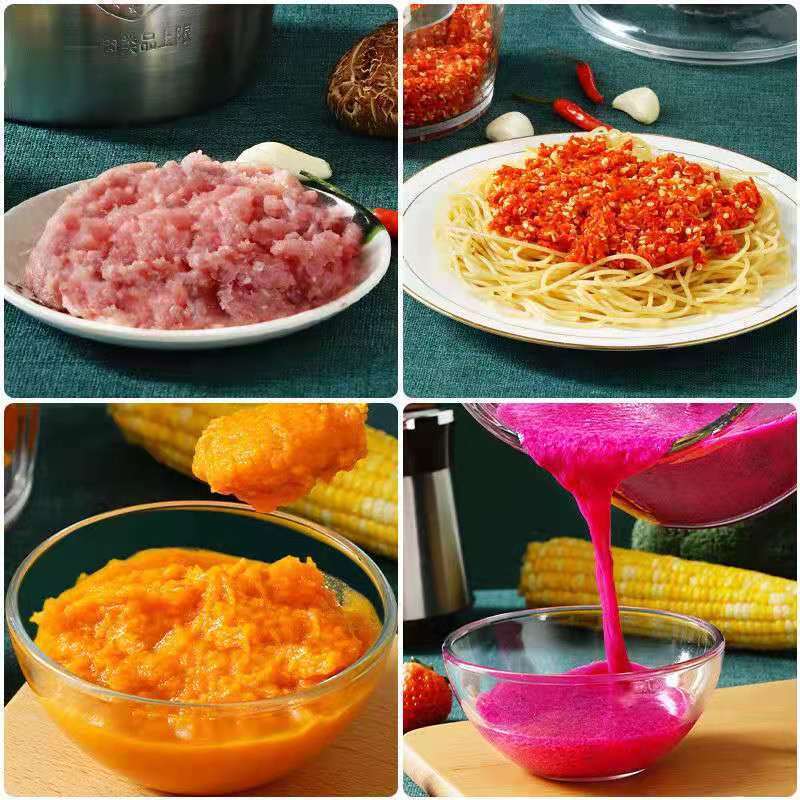 Электрическая мясорубка-измельчитель с чашей из стекла