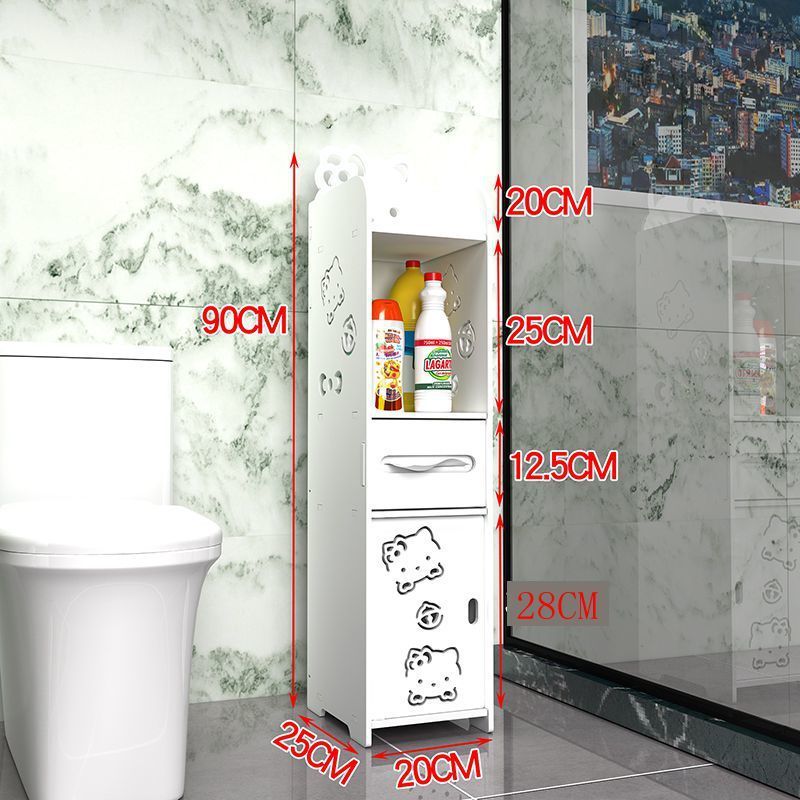 Bathroom side cabinet, bathroom standing cabinet, floor standing bathroom shelf, toilet side cabinet, narrow cabinet, toilet storage cabinet