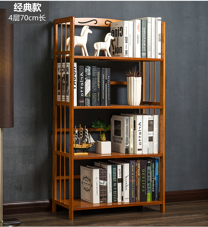 Bookshelf, floor to ceiling bookshelf, storage rack, desktop storage, children's simple office, bedroom, living room, simple solid wood home use