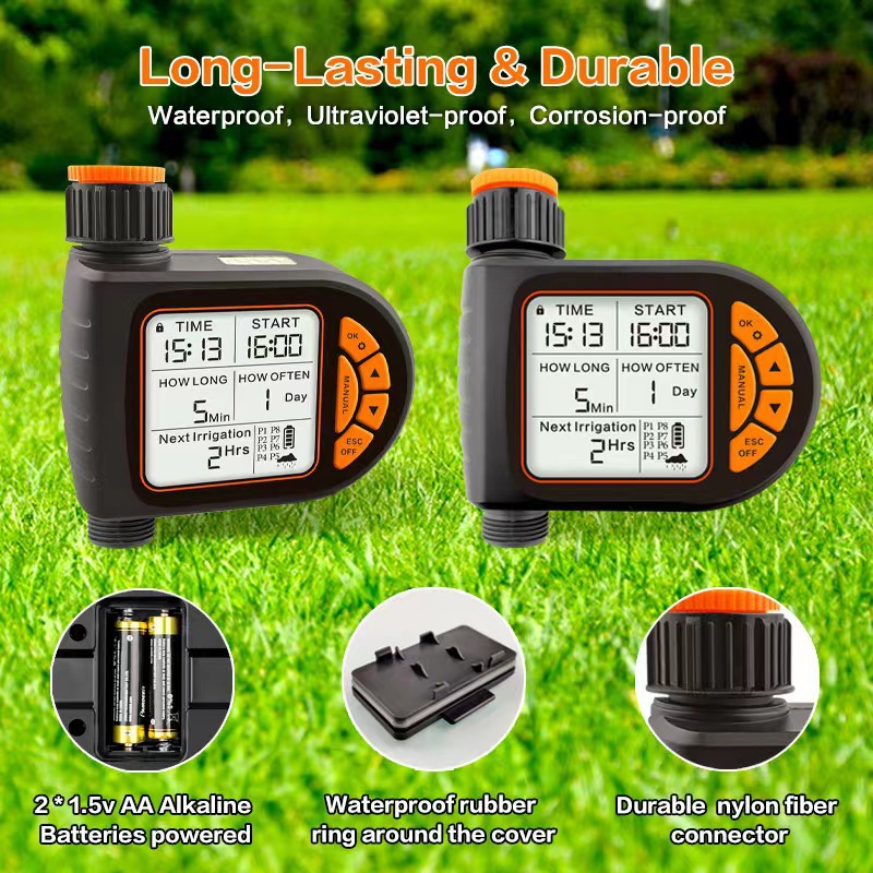 Intelligent timed gardening automatic watering device, garden balcony, farm watering timer, outdoor irrigation controller