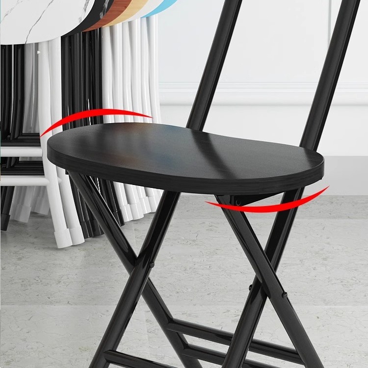 Foldable chair, backrest, casual, simple, portable, lightweight outdoor dining chair, dormitory kitchen, household small stool