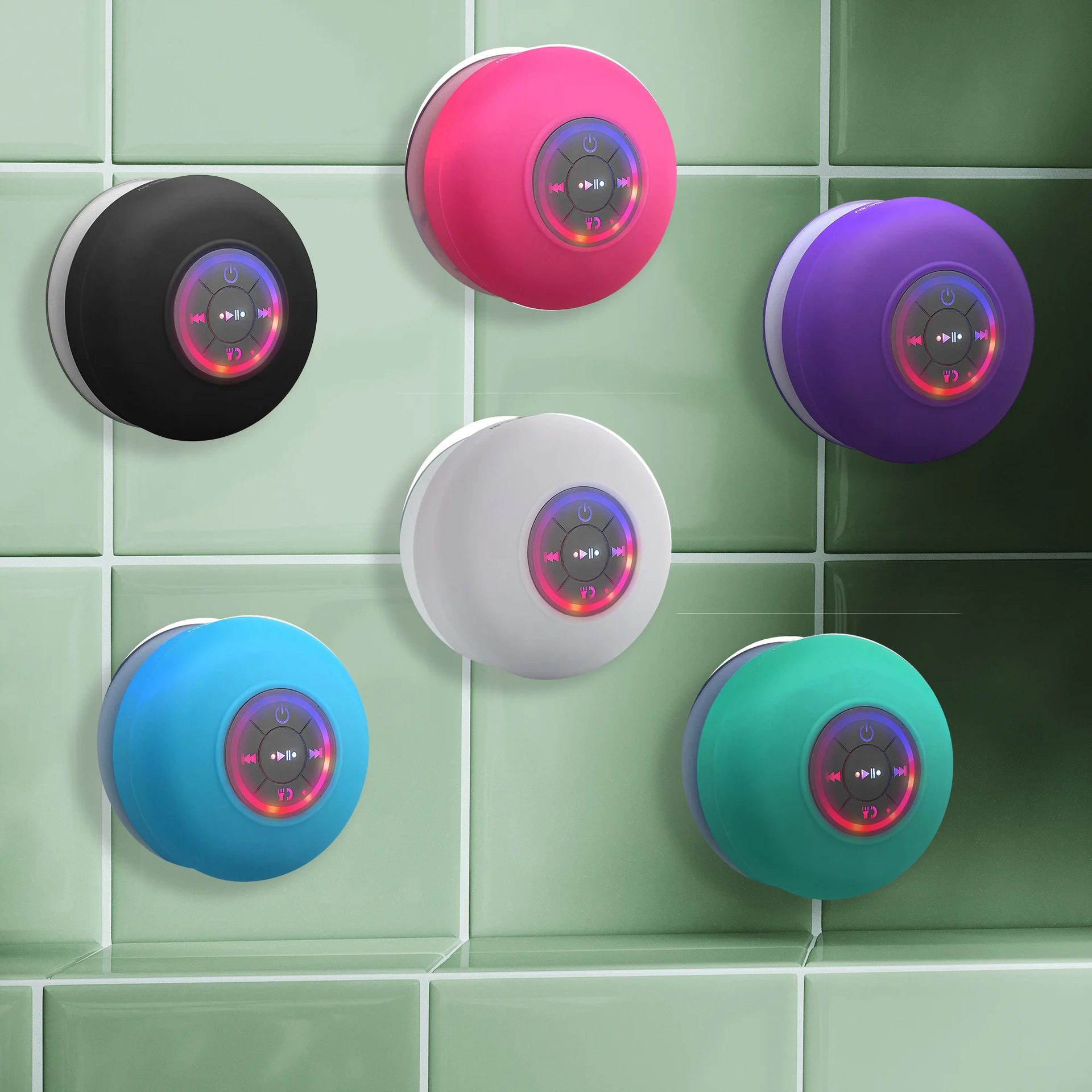 Портативная водонепроницаемая Bluetooth-колонка BTS07 с RGB-подсветкой