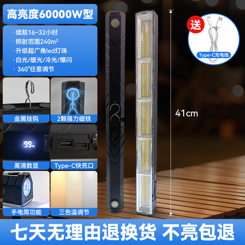 户外led露营灯野营灯照明灯防水应急灯超亮长续航手机充电多功能