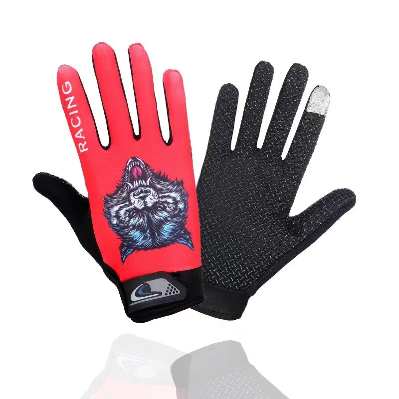 Cycling gloves for outdoor men and women, sports cycling, hiking, cycling, sun protection, anti slip, touch screen, all finger knitted gloves