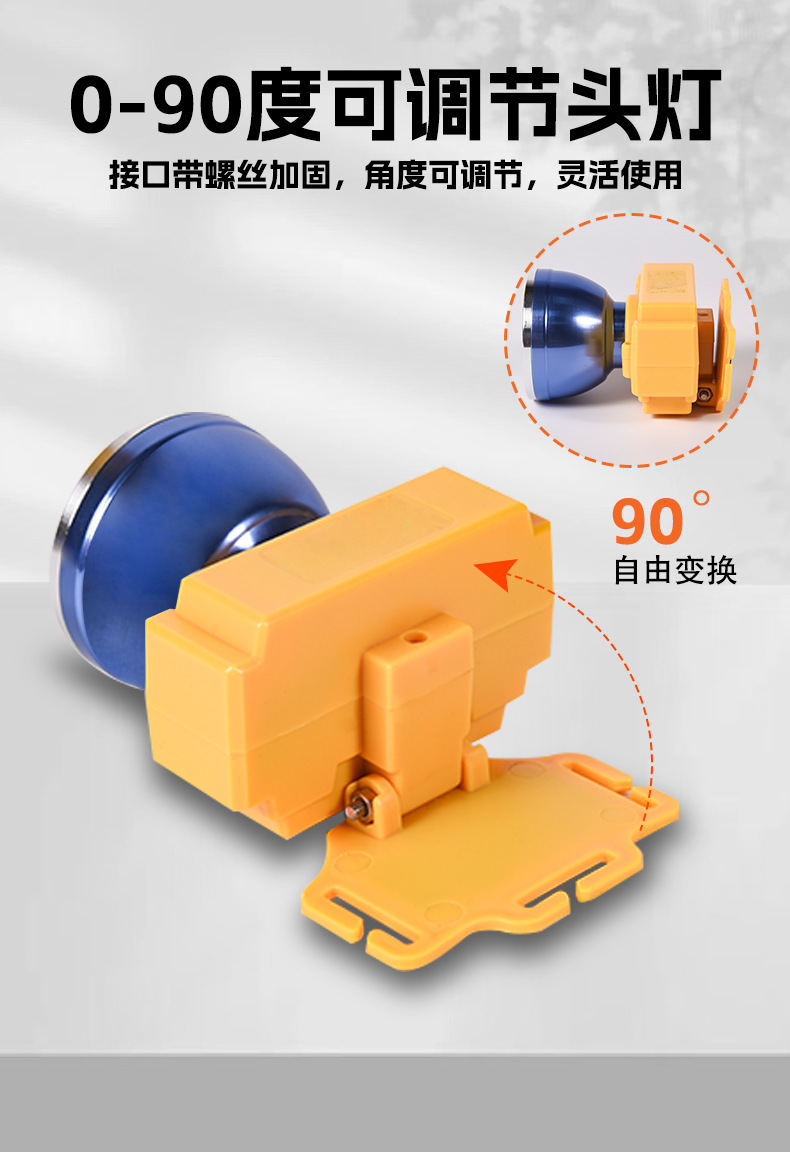 Strong light headlight, outdoor LED ultra bright long-range spotlight, bald head, wearable night fishing mineral light, long endurance, lithium battery charging
