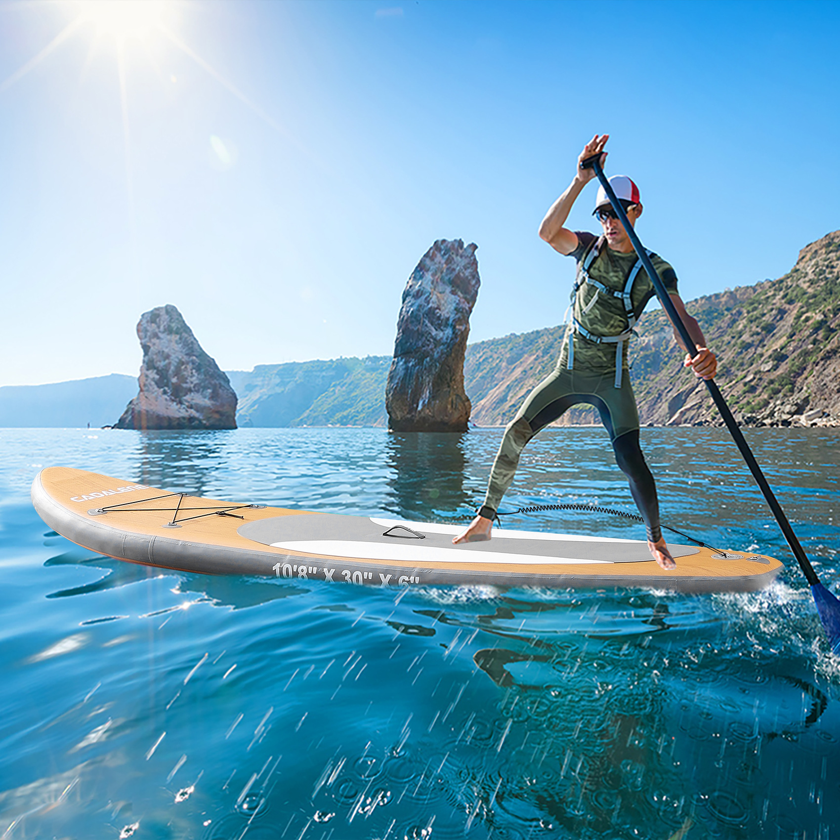 Free shipping in stock SUP surfboard, standing inflatable paddle board, adult yacht brushed skateboard, clip net paddle board, water board