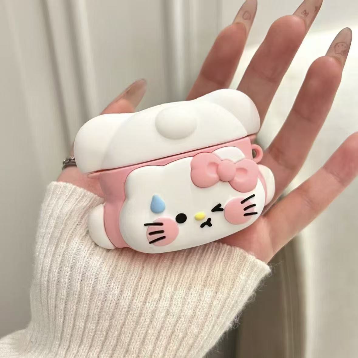 卡通拉布布包包适用airpods4代保护套二代3代pro2苹果蓝牙耳机壳