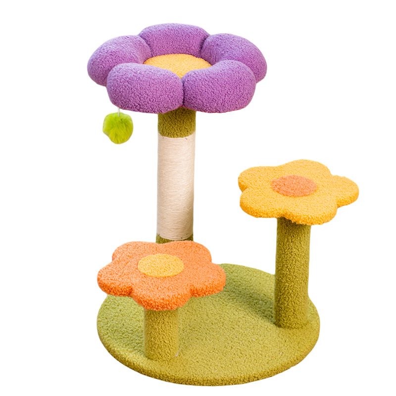 Рамка для лазания в форме цветочного кота, кошачье гнездо, кошачье дерево, встроенный небольшой размер, не занимает сизаль, когтеточка для кошек, не проливает крошки, игрушки для домашних животных оптом