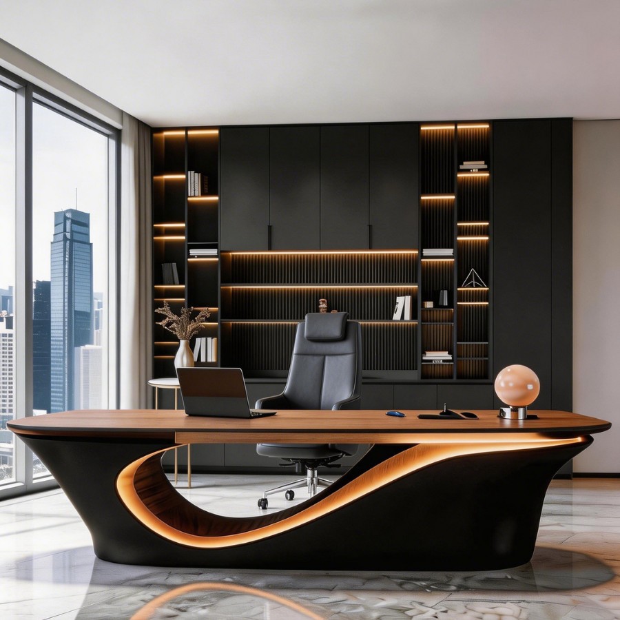 Bentley Series Light Luxury Chairman's Office Boss Desk Large Class Desk Office Desk Single Person Commercial Computer Desk President