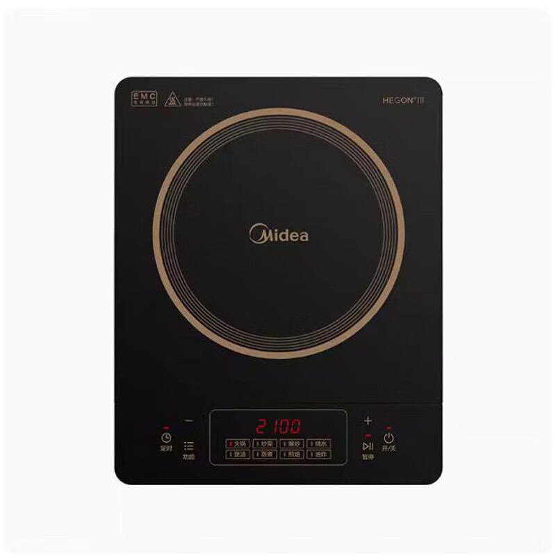 Индукционная плита Midea C21-RT21E01 с набором посуды