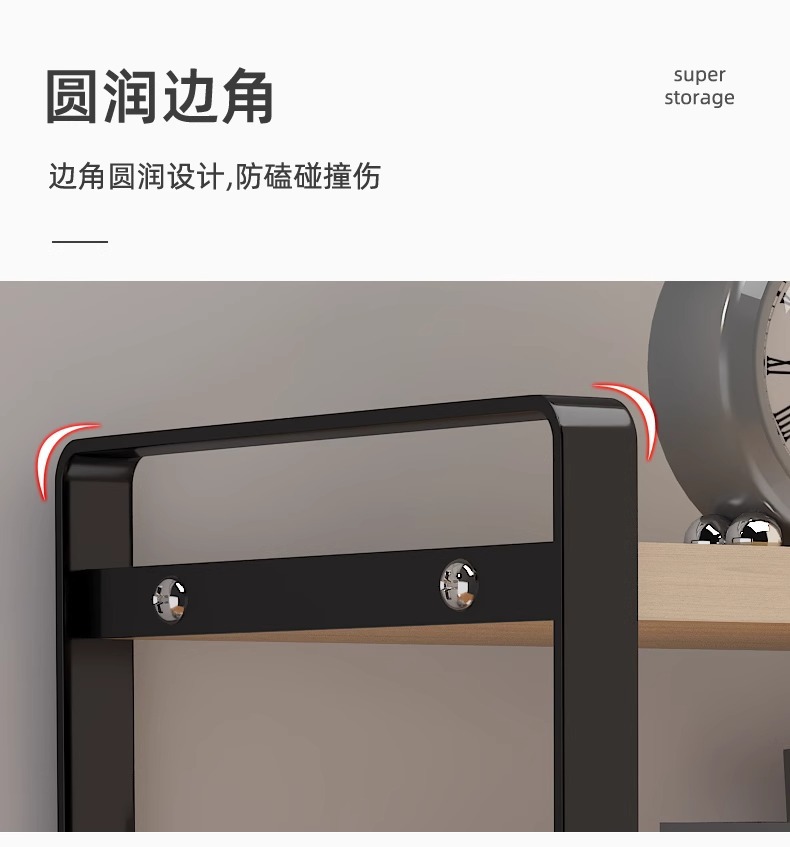 Desktop storage rack, multi-layer desk storage rack, office desk, layered rack, wrought iron student dormitory desk, small bookshelf on the table