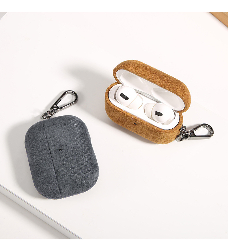 Suitable for Apple AirPods Pro 3rd generation premium suede 2nd and 4th generation Bluetooth headphone protective case hard shell