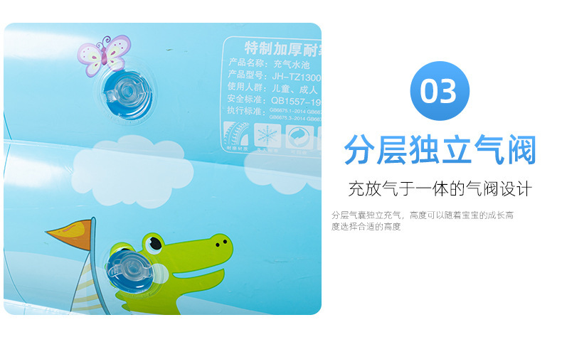 Cross border PVC children's inflatable swimming pool, household outdoor large household pool, thickened plastic ocean ball swimming pool