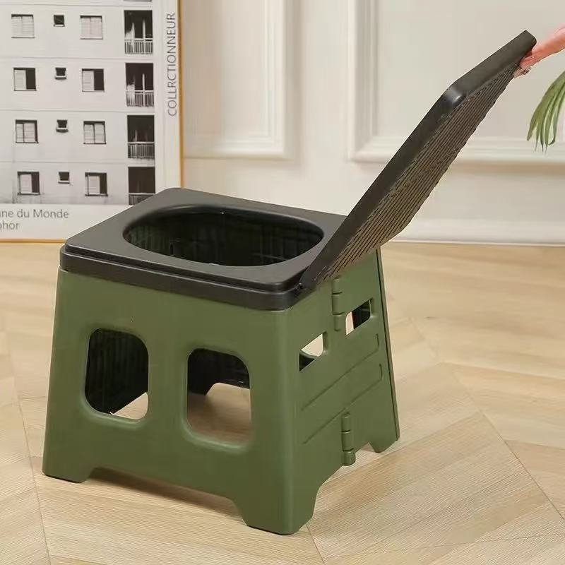 Outdoor car toilet, portable anti odor seat toilet, folding toilet, toilet curing agent, emergency camping, self driving tour