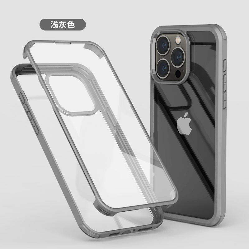 苹果16透明玻璃手机壳iphone新款手机15夏天14高级感pro防摔x