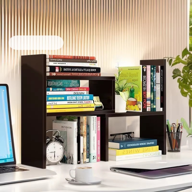 Small bookshelf storage rack on desk S, telescopic stand, computer desk, small bookshelf office storage rack, simple desktop stand