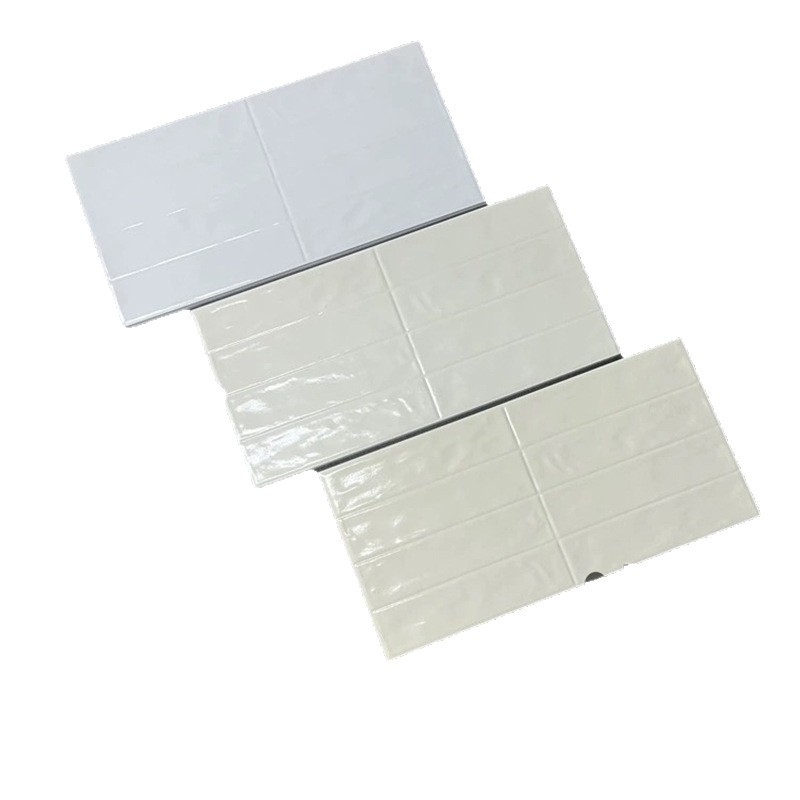 400X800 pearl shell concave convex grid all ceramic floor tiles, soft gloss French cream bathroom kitchen wall tiles