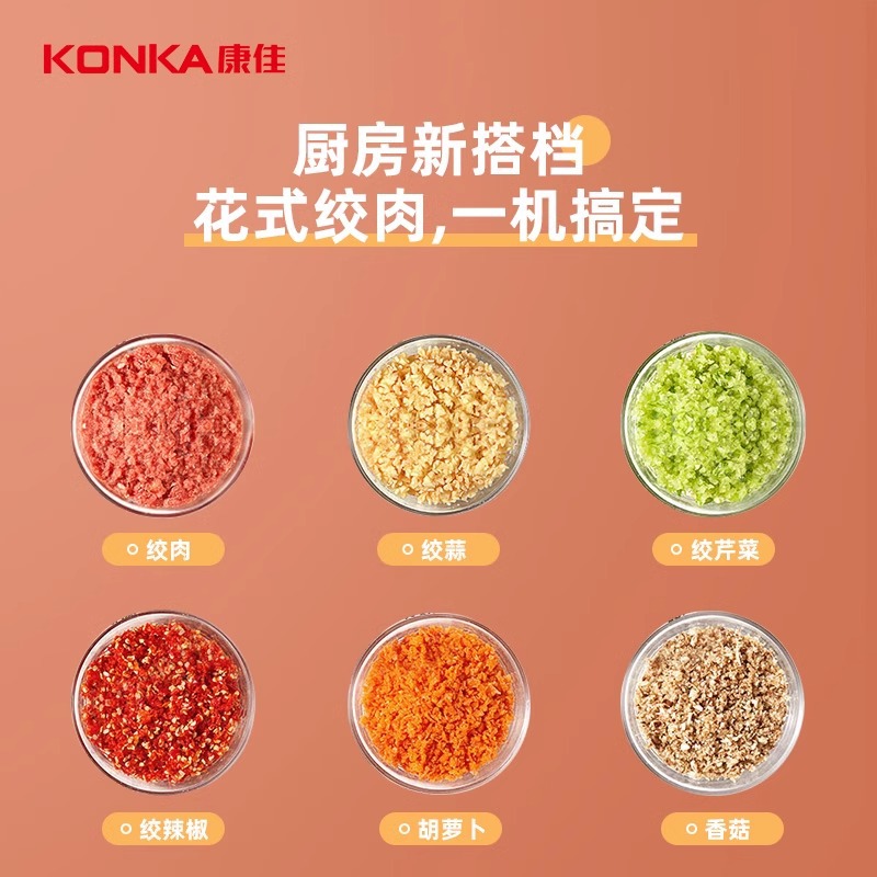 Мясорубка электрическая Konka KMG-W1801 нержавеющая сталь, 1.8л